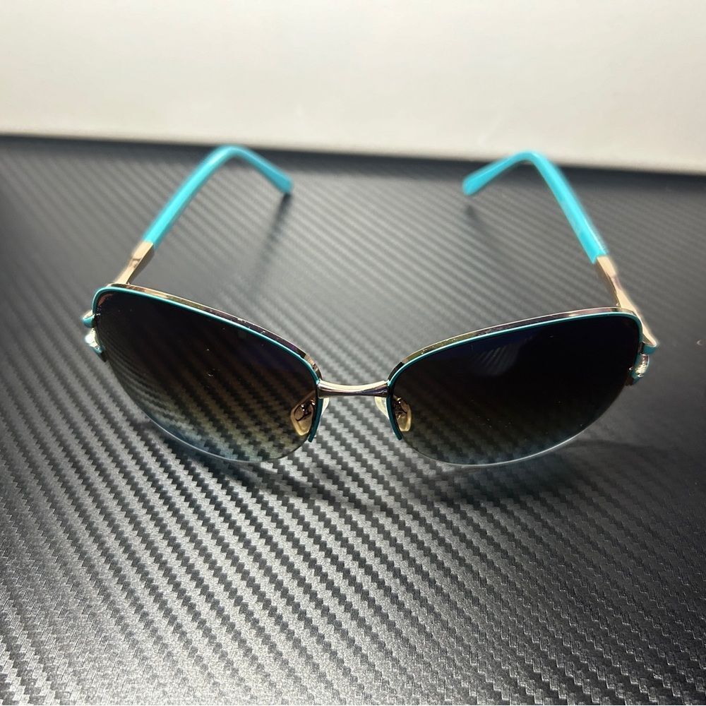 Sporty Semi-rimless Blue Sunglasses